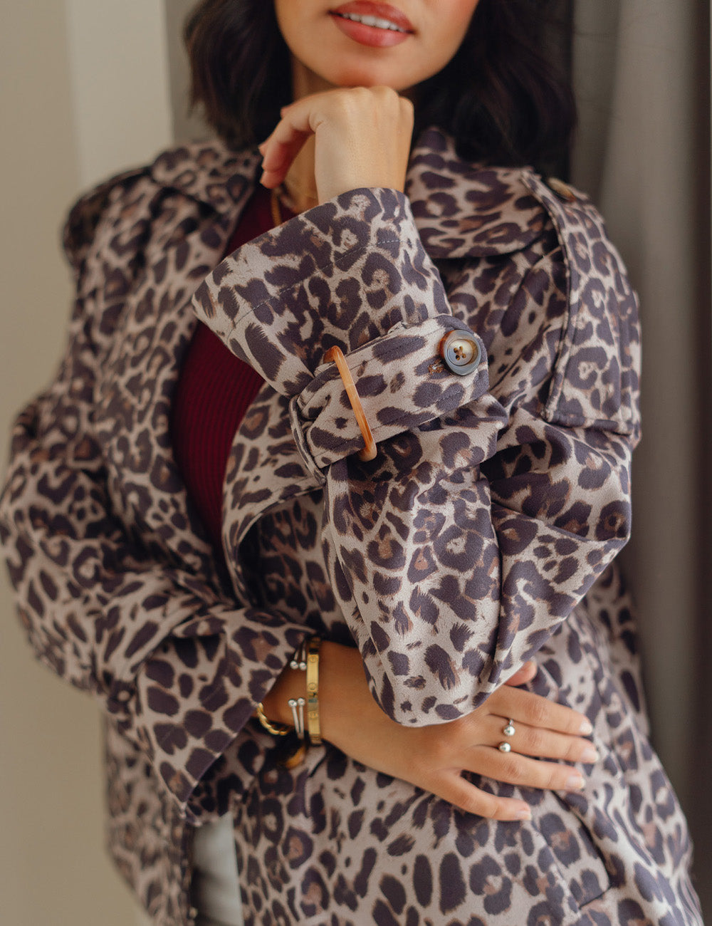 Leopard Suede Jacket