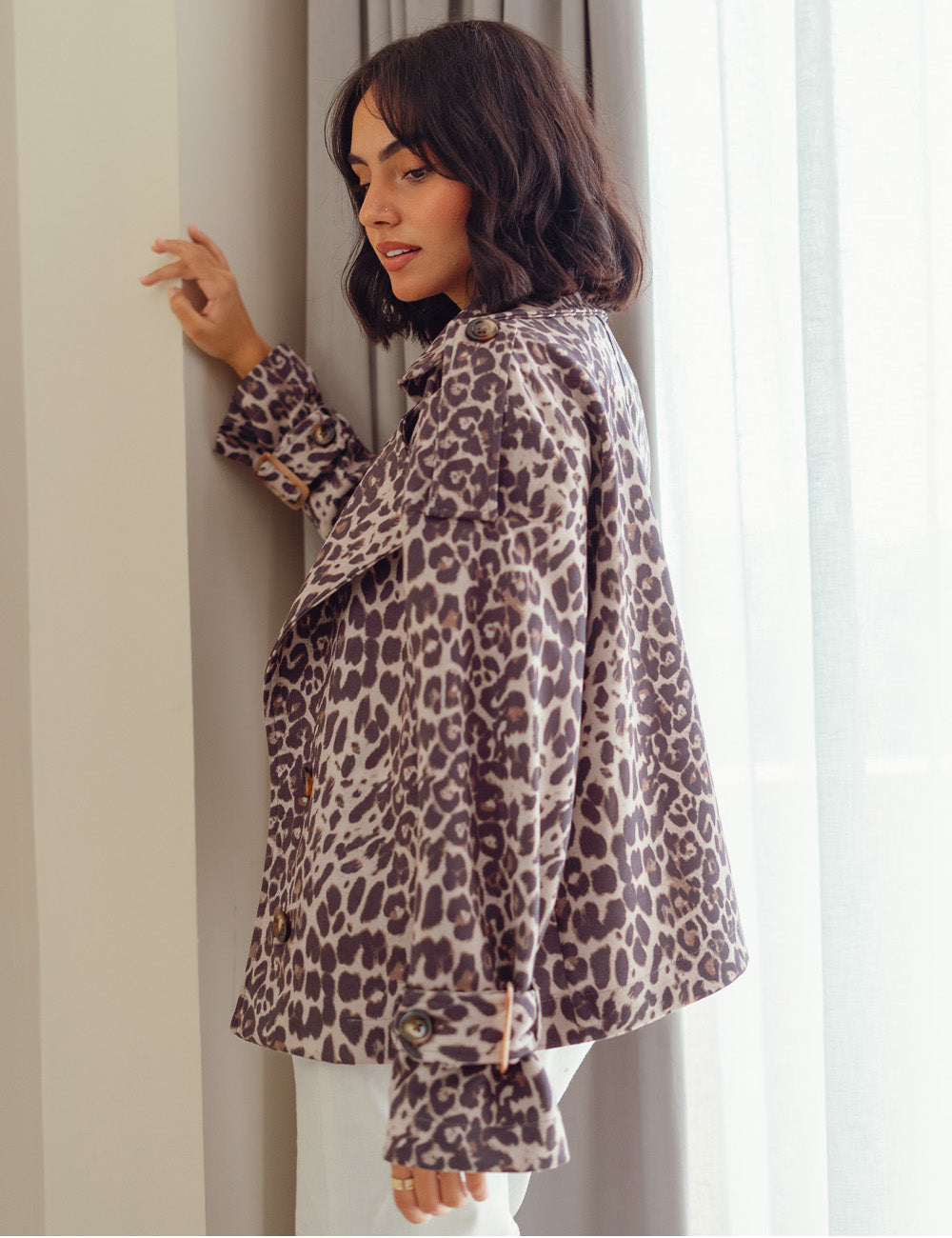 Leopard Suede Jacket