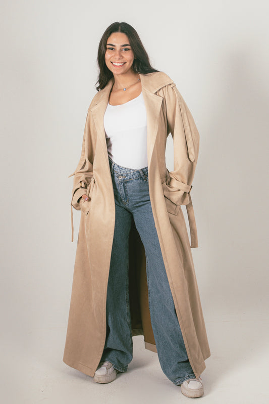 Suede Beige Coat