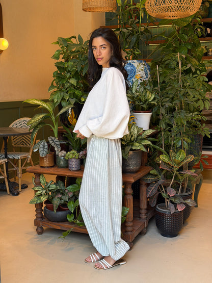 Ballon olive stripes pants