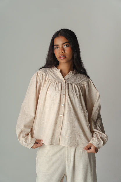 Roselle beige blouse