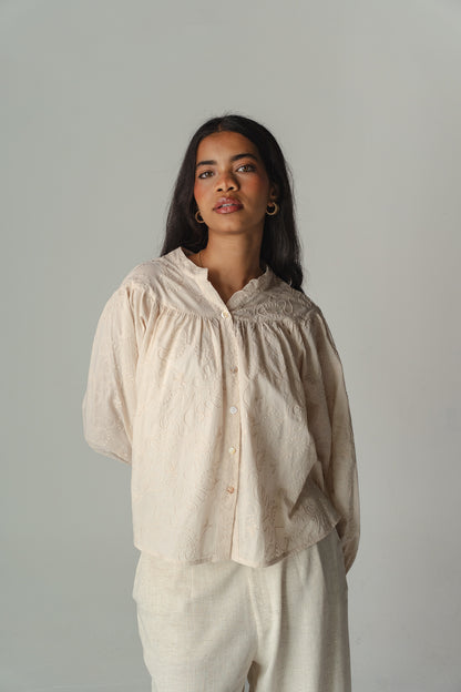 Roselle beige blouse