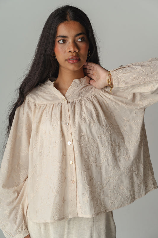 Roselle beige blouse