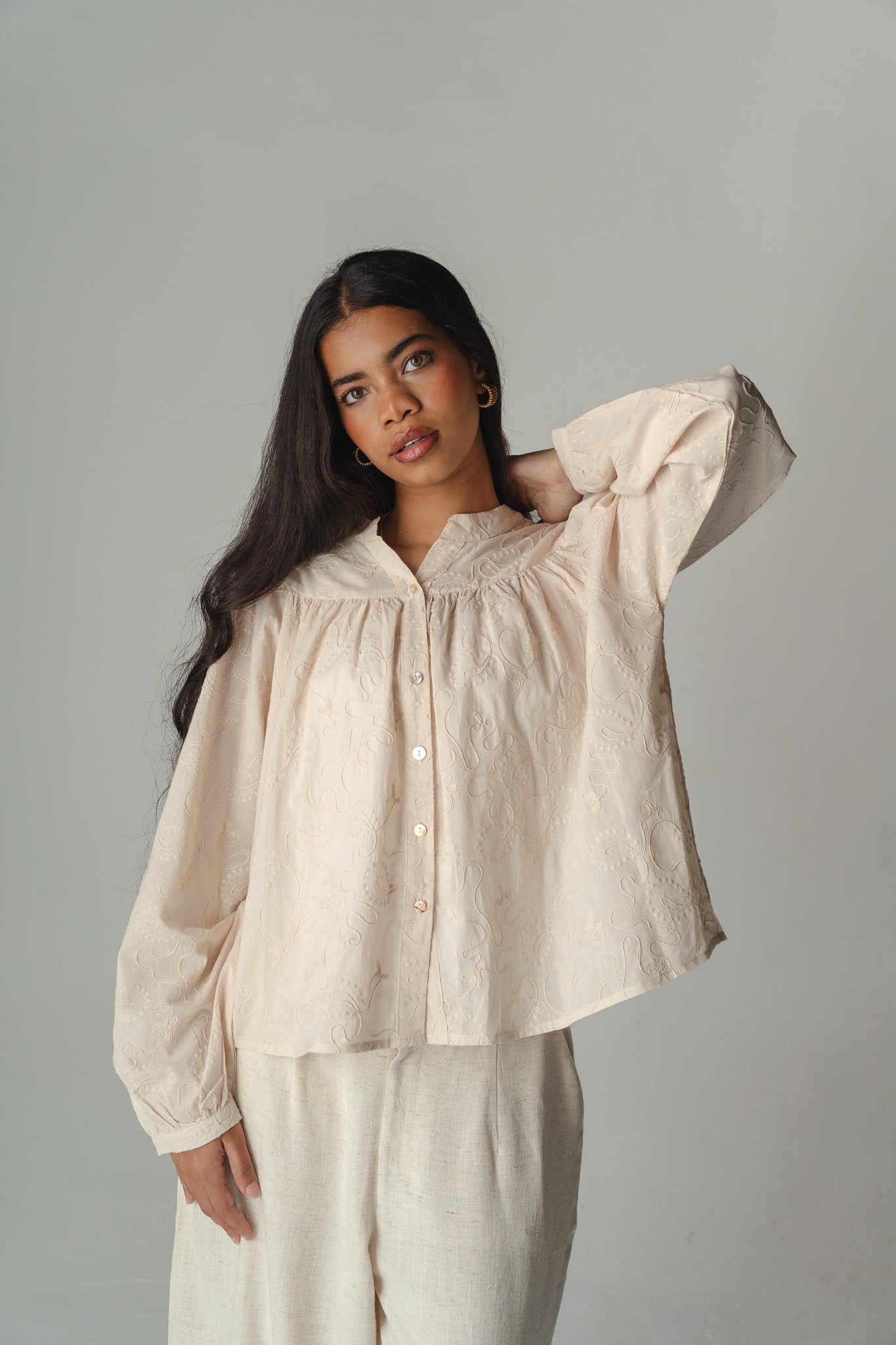 Roselle beige blouse