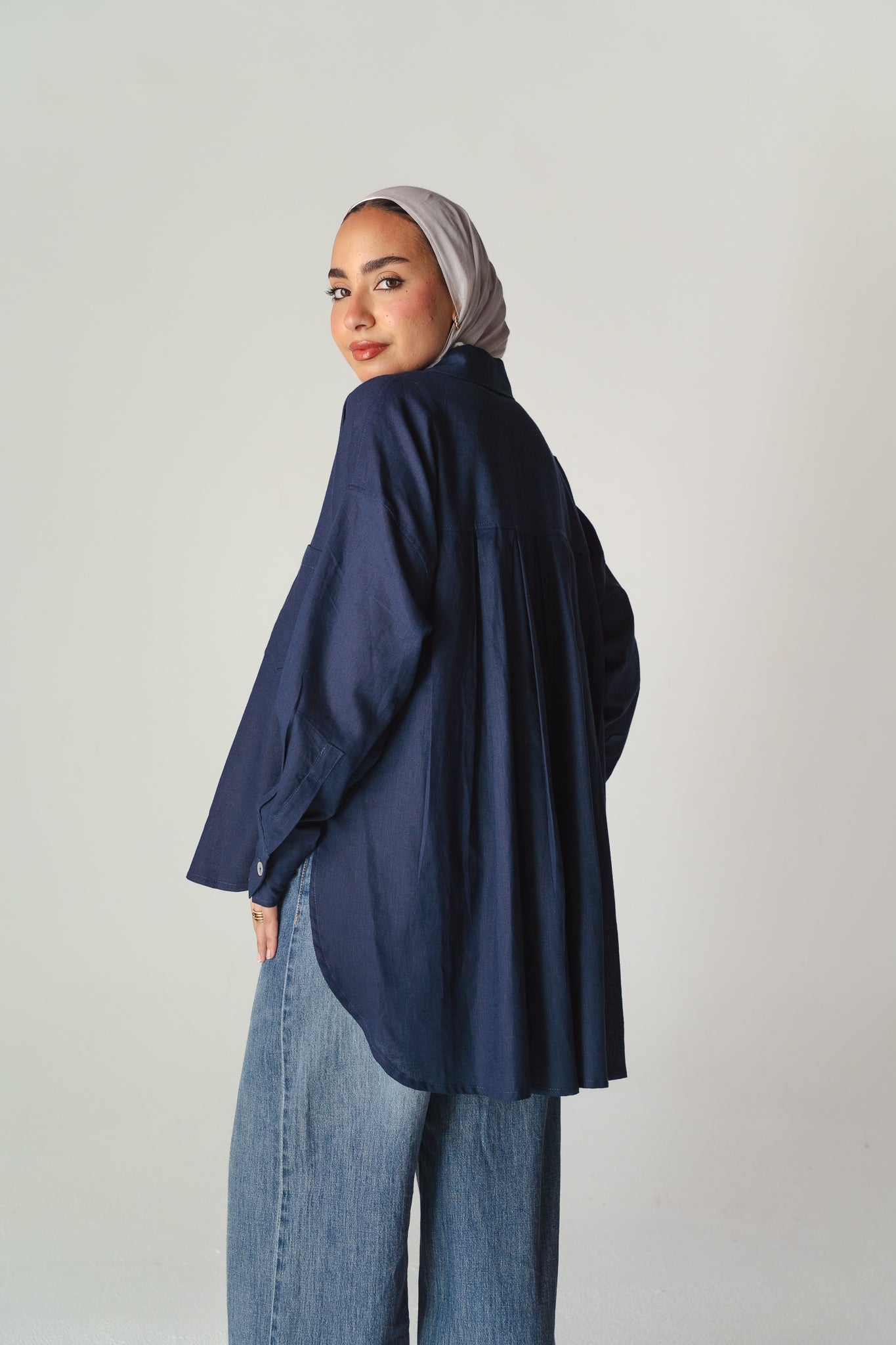 Airy Navy linen shirt