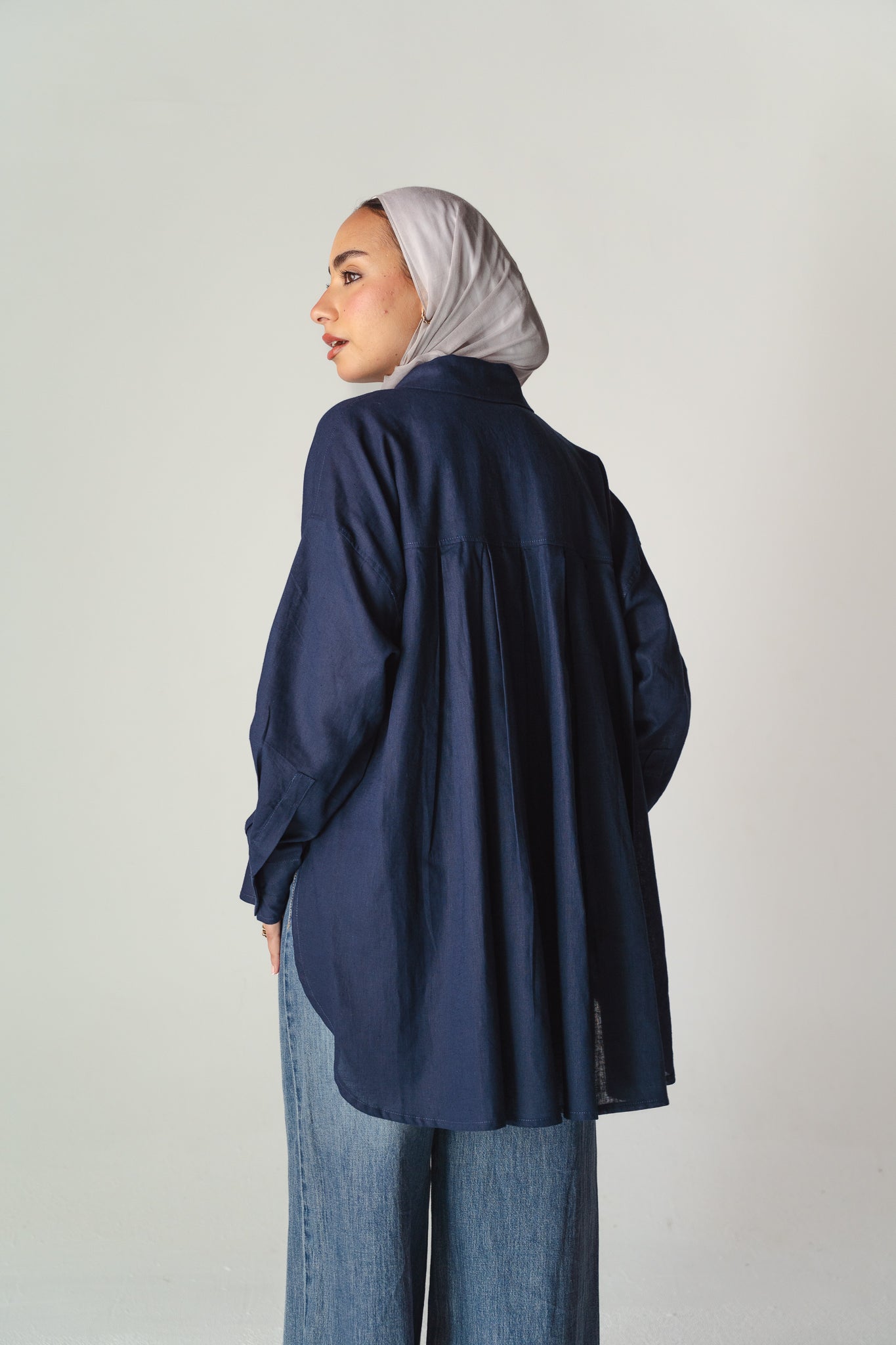 Airy Navy linen shirt