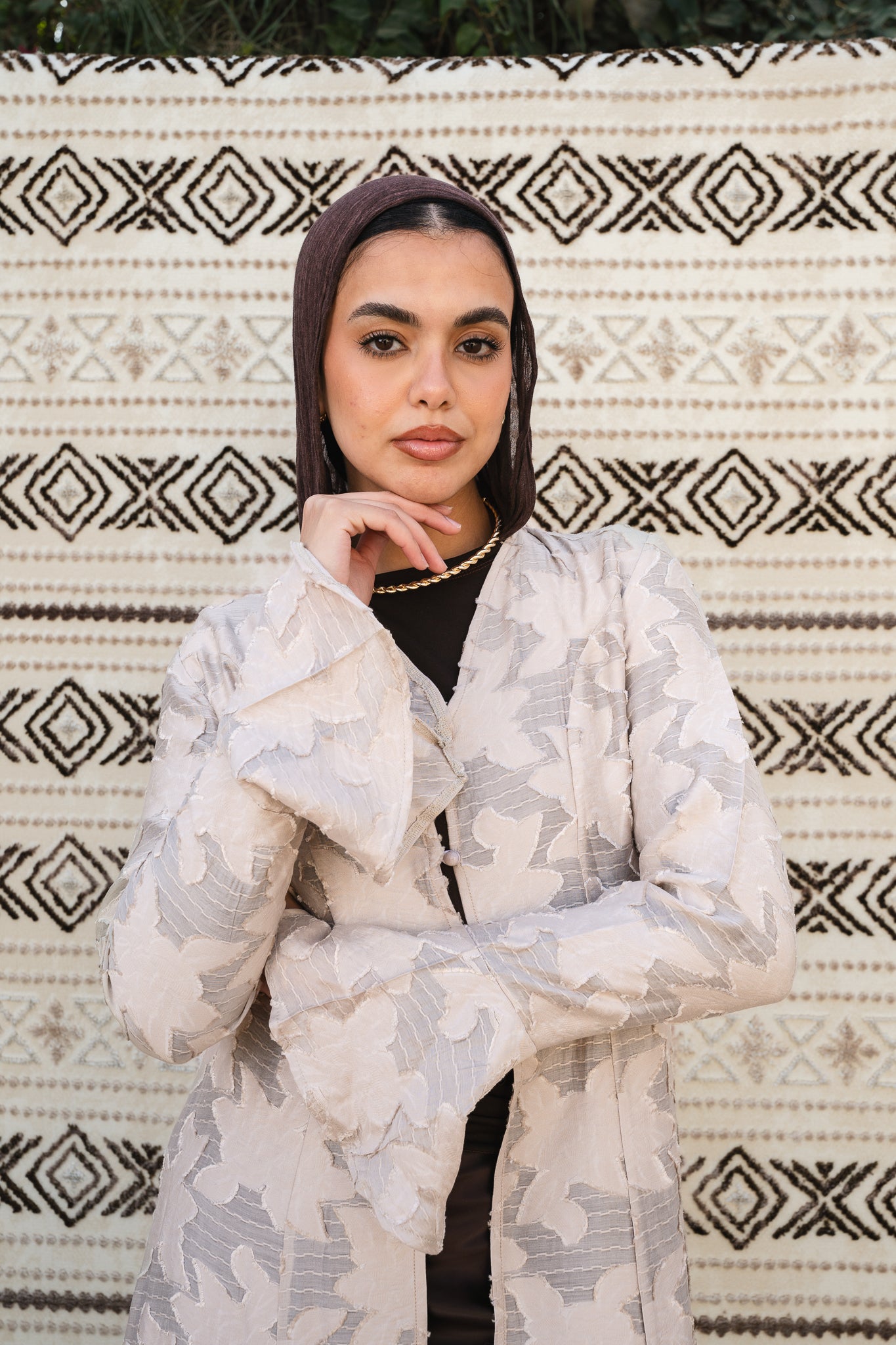 Luma Beige Cardigan-Dress