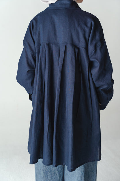 Airy Navy linen shirt