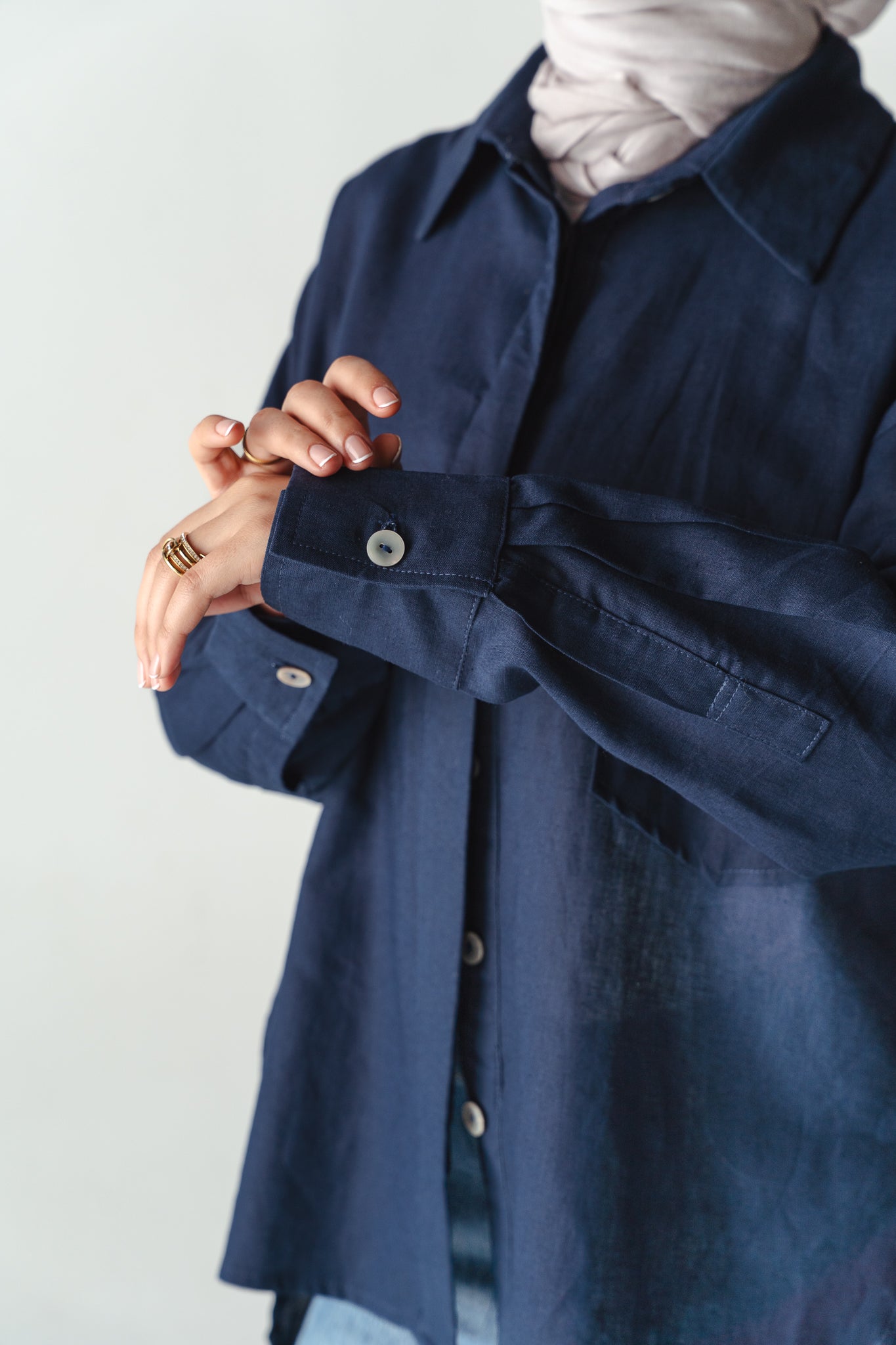 Airy Navy linen shirt