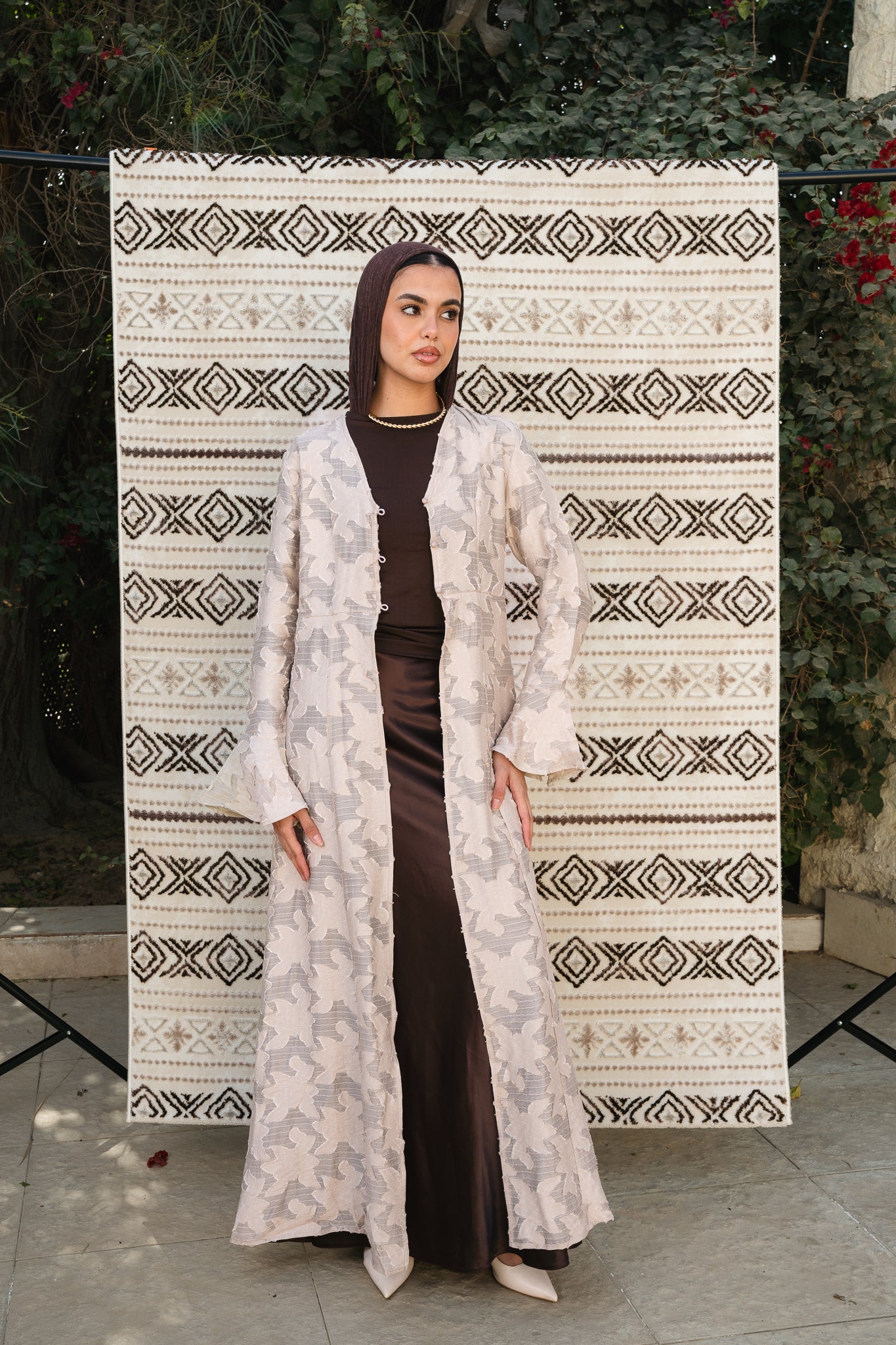 Luma Beige Cardigan-Dress