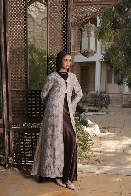 Luma Beige Cardigan-Dress