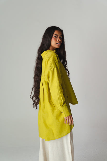Airy Lime linen shirt