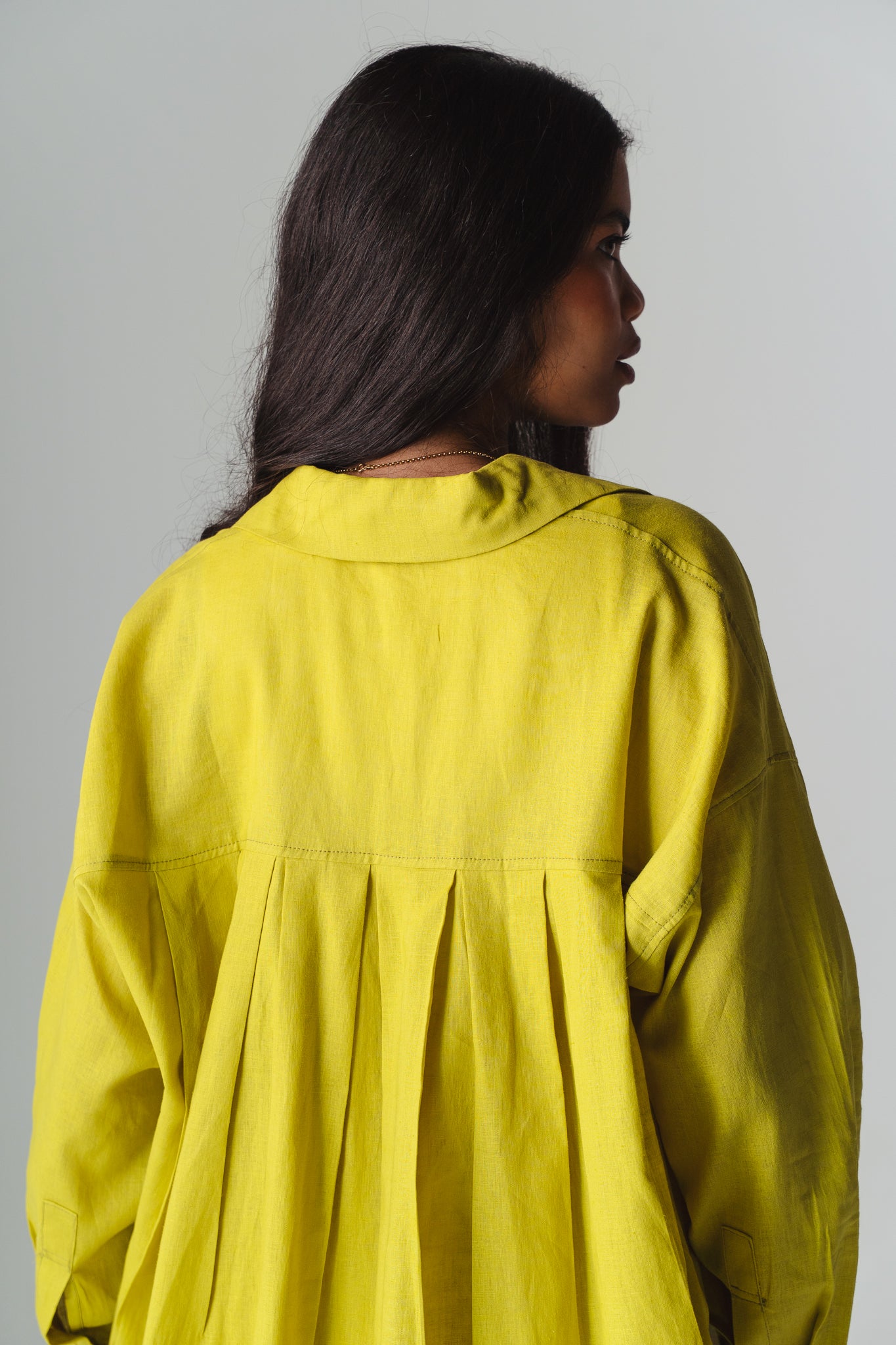 Airy Lime linen shirt