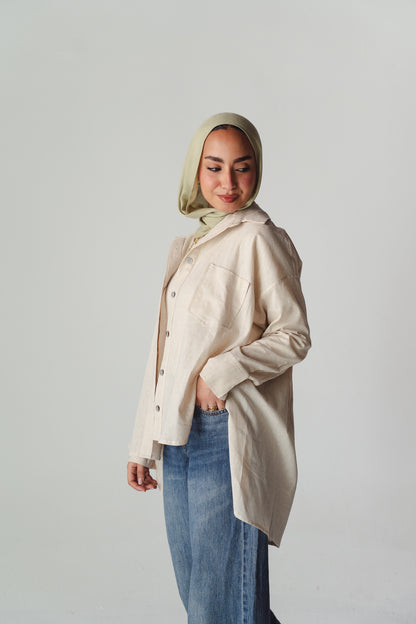 Airy Beige linen shirt
