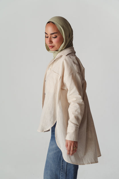Airy Beige linen shirt