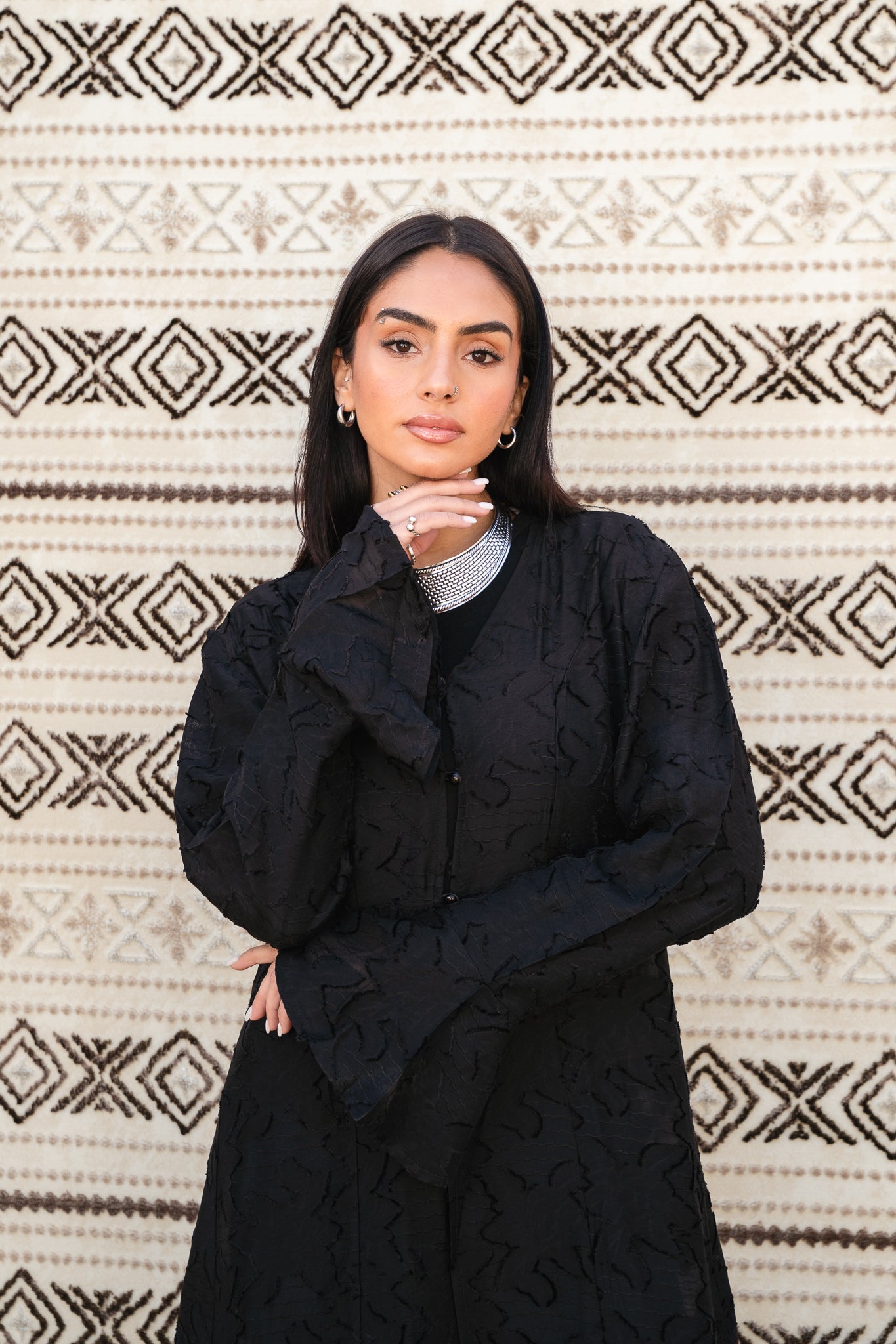 Luma Black Cardigan-Dress