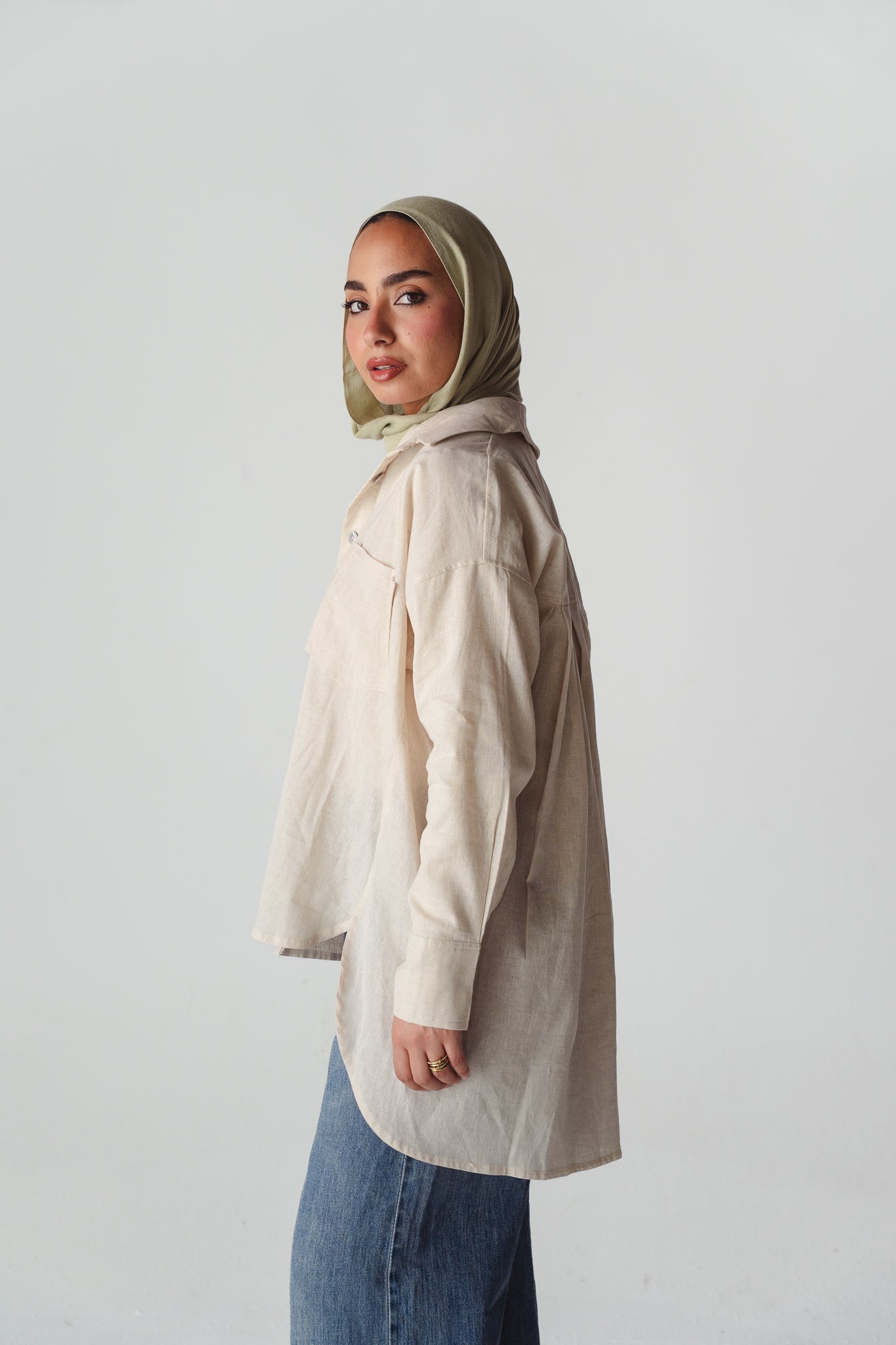 Airy Beige linen shirt