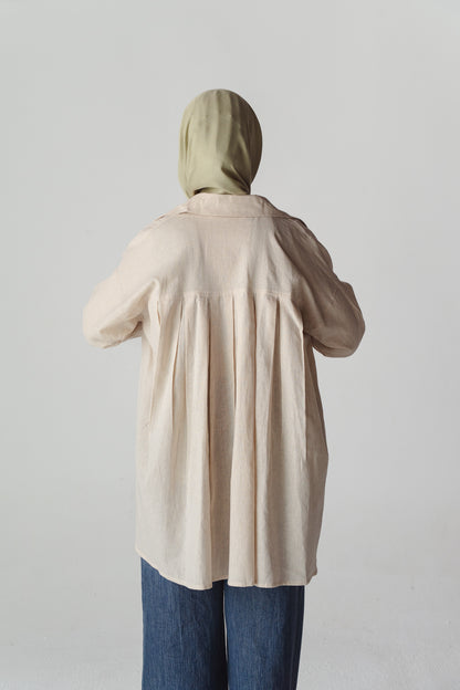 Airy Beige linen shirt