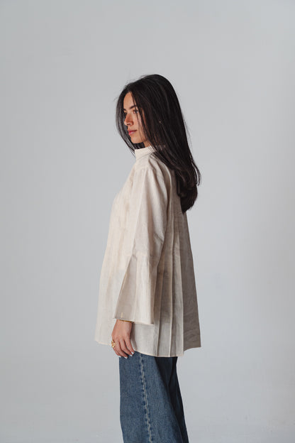 Bloom beige linen shirt