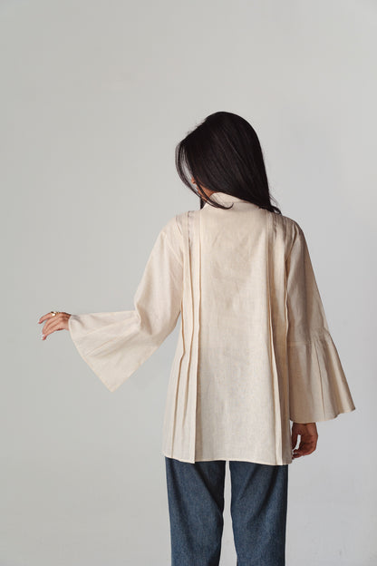 Bloom beige linen shirt