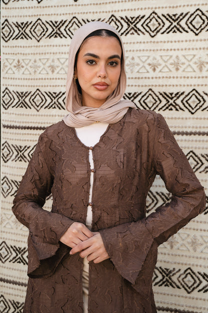 Luma Brown Cardigan-Dress