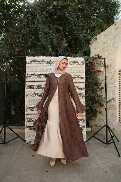 Luma Brown Cardigan-Dress