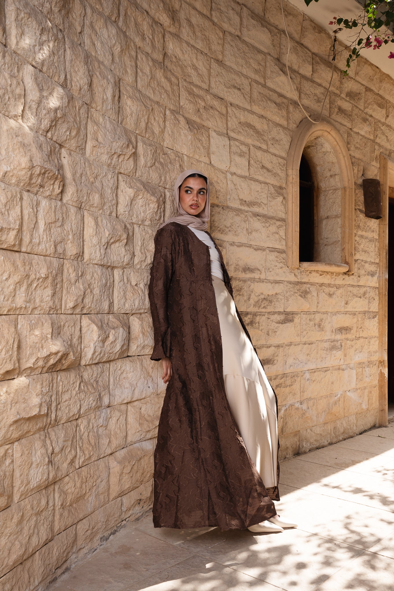 Luma Brown Cardigan-Dress