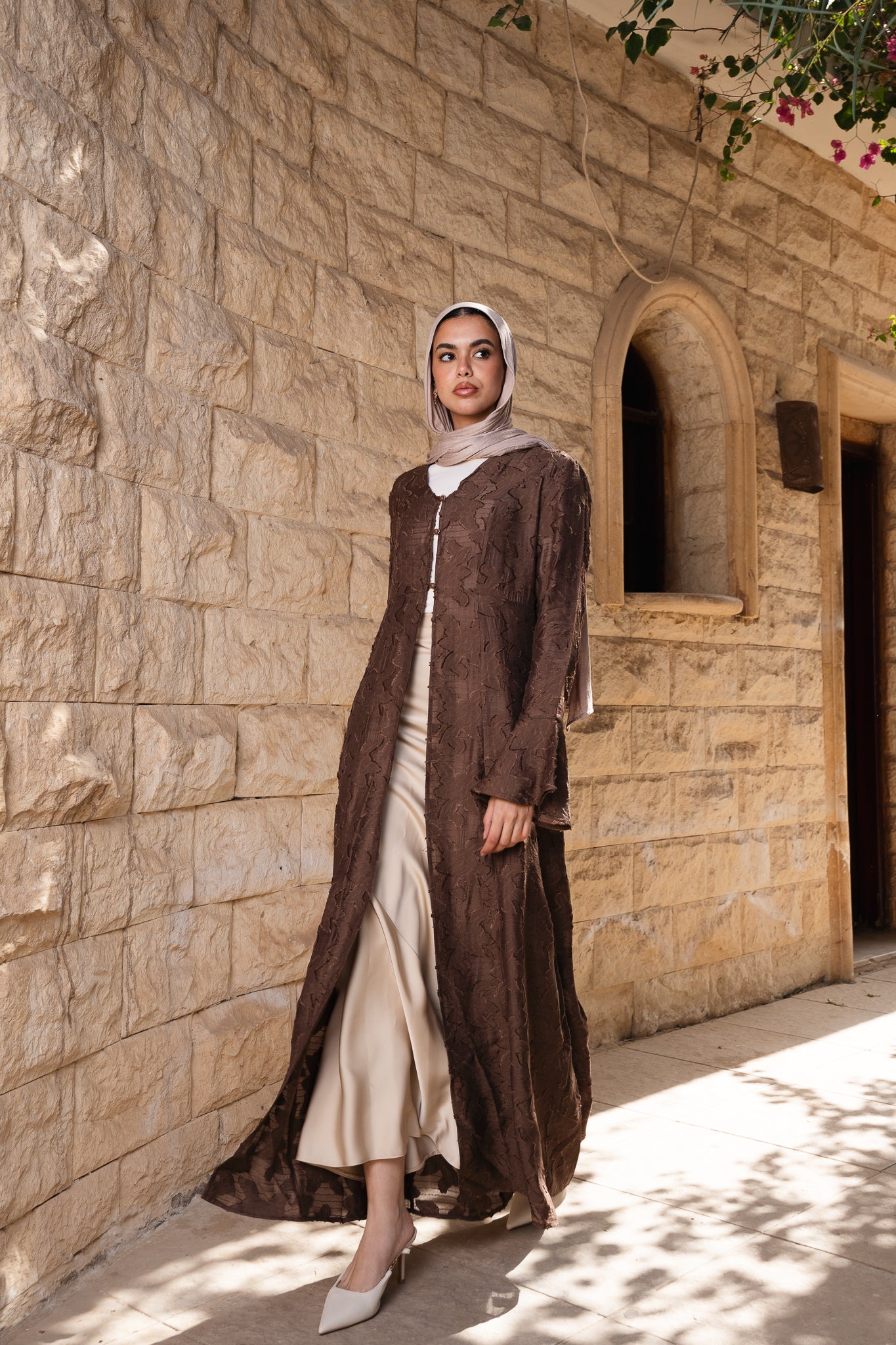 Luma Brown Cardigan-Dress