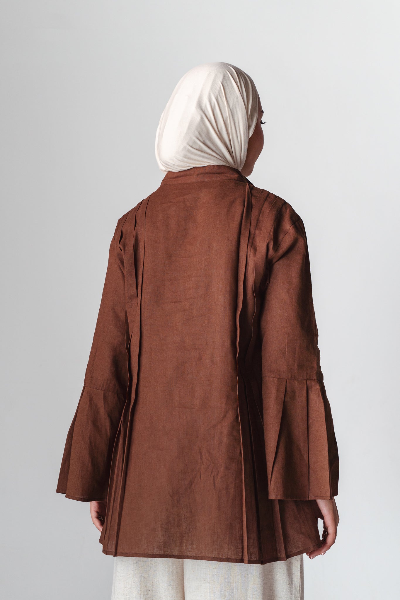 Bloom brown linen shirt