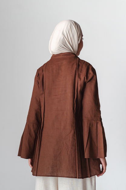 Bloom brown linen shirt
