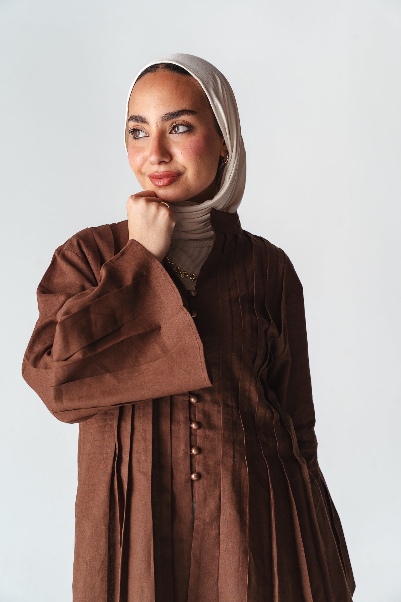 Bloom brown linen shirt