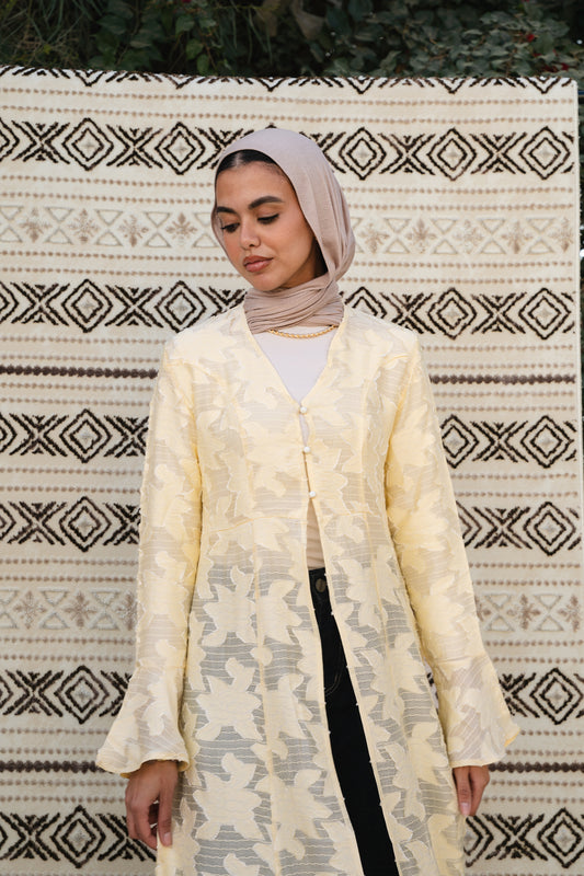 Luma Yellow Cardigan-Dress