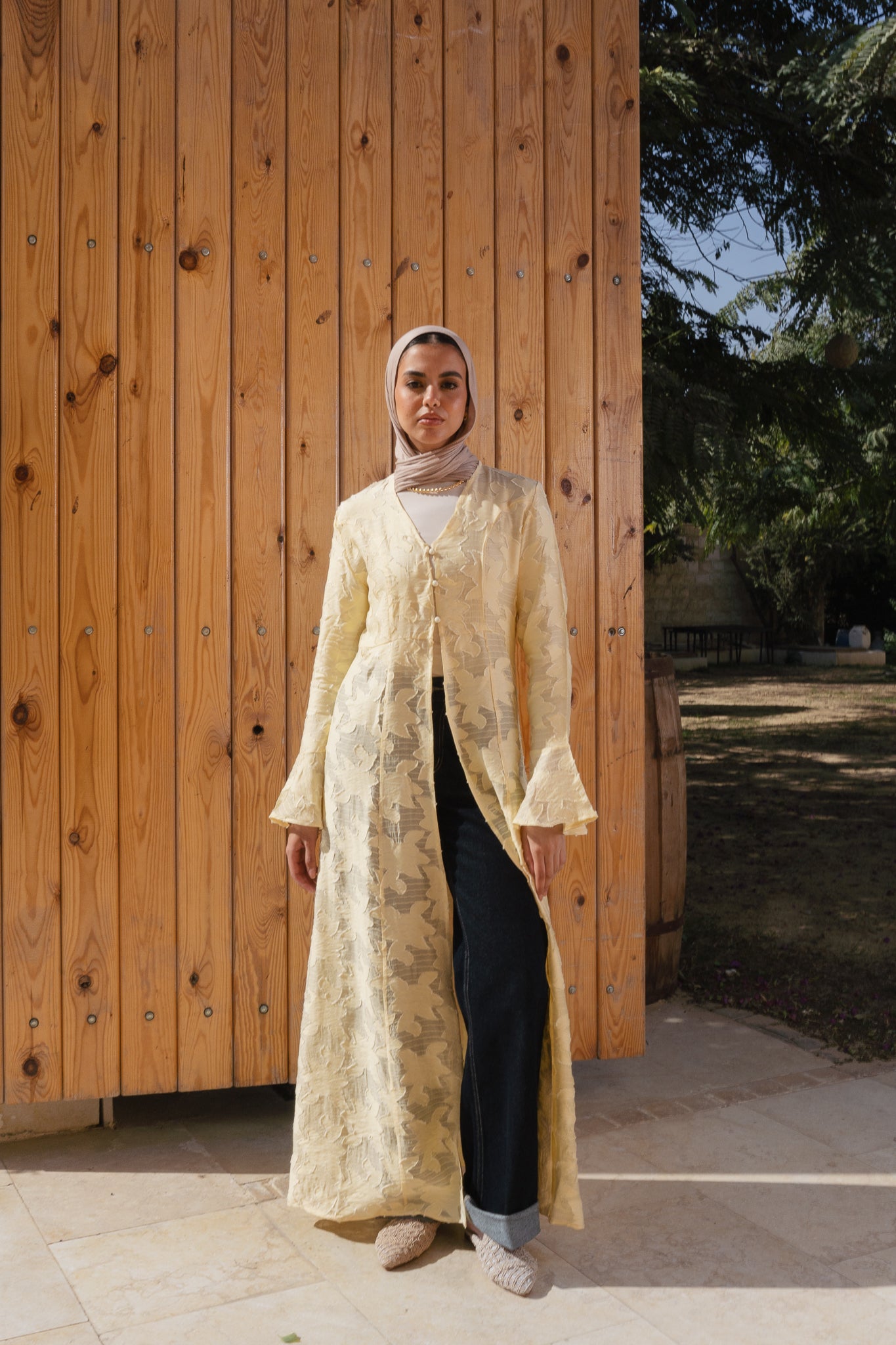 Luma Yellow Cardigan-Dress