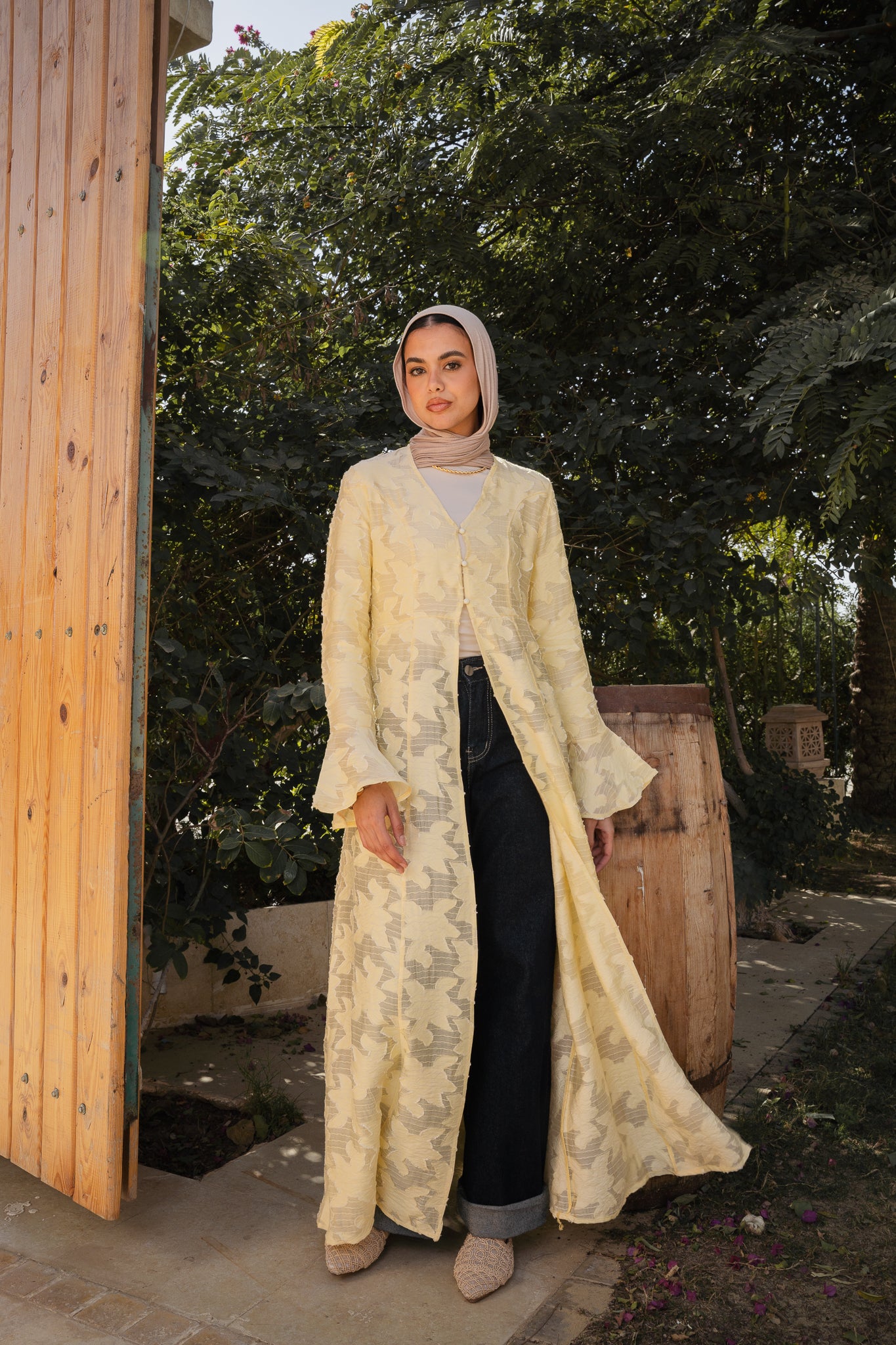 Luma Yellow Cardigan-Dress