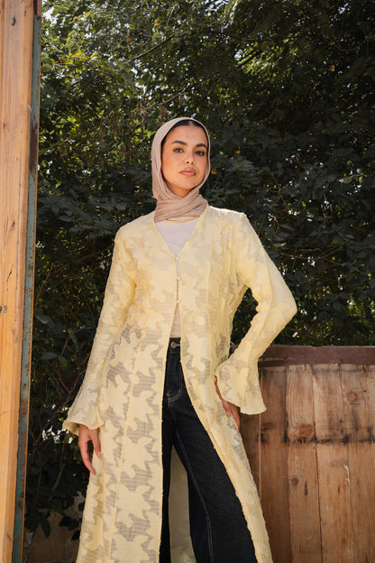 Luma Yellow Cardigan-Dress