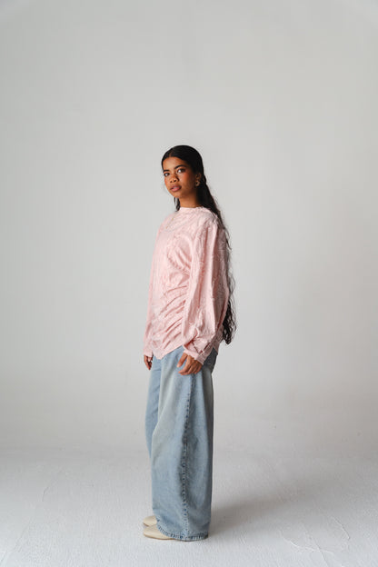 Drape pink blouse