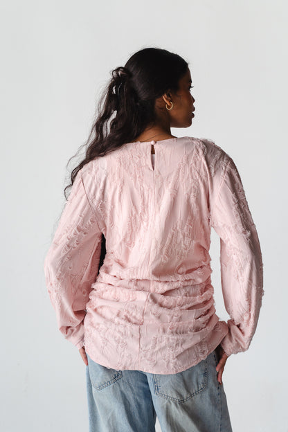 Drape pink blouse