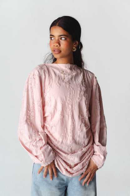 Drape pink blouse