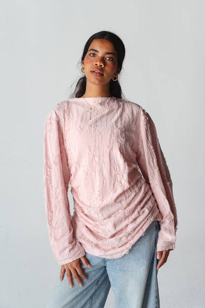Drape pink blouse