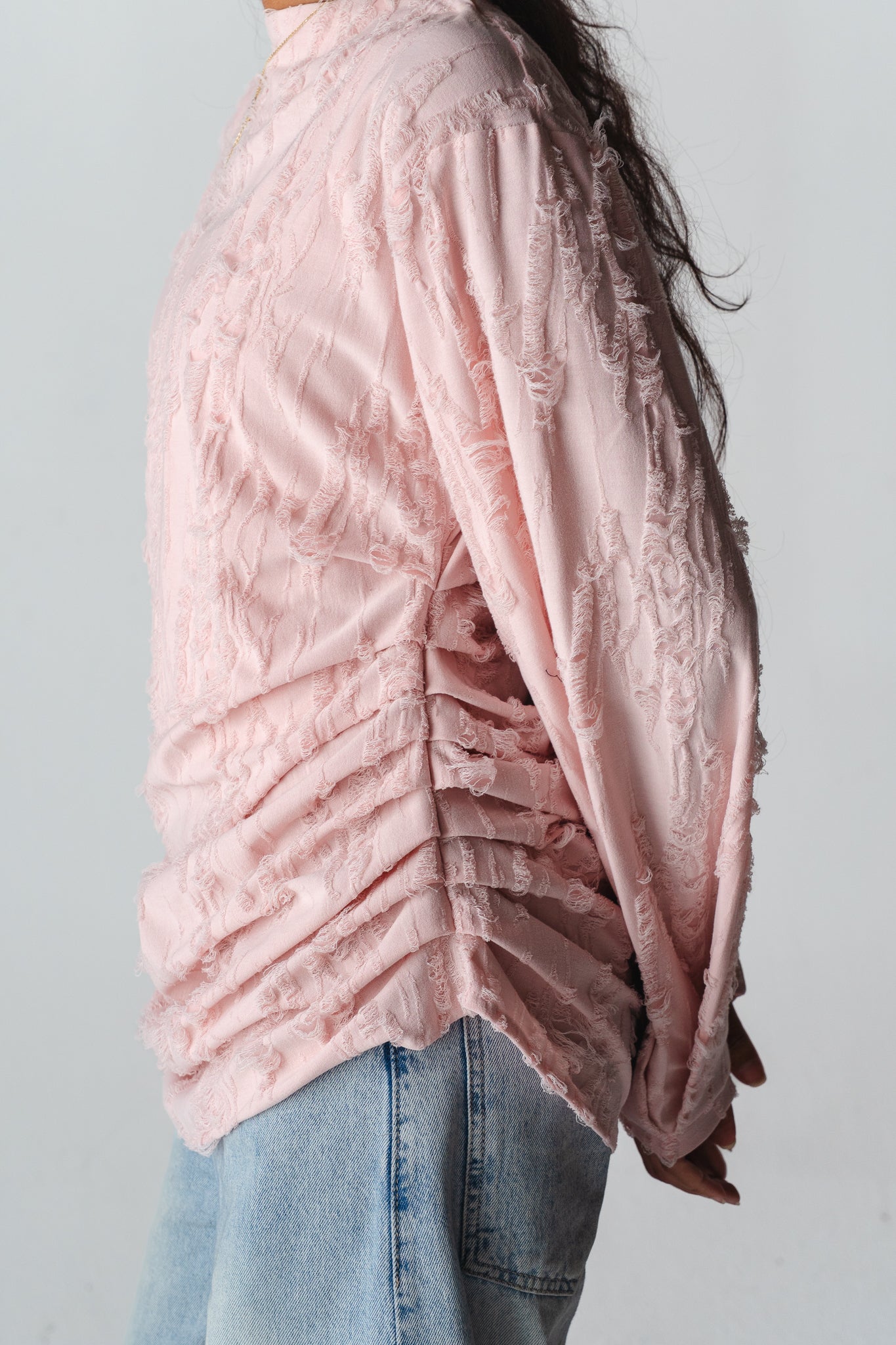 Drape pink blouse