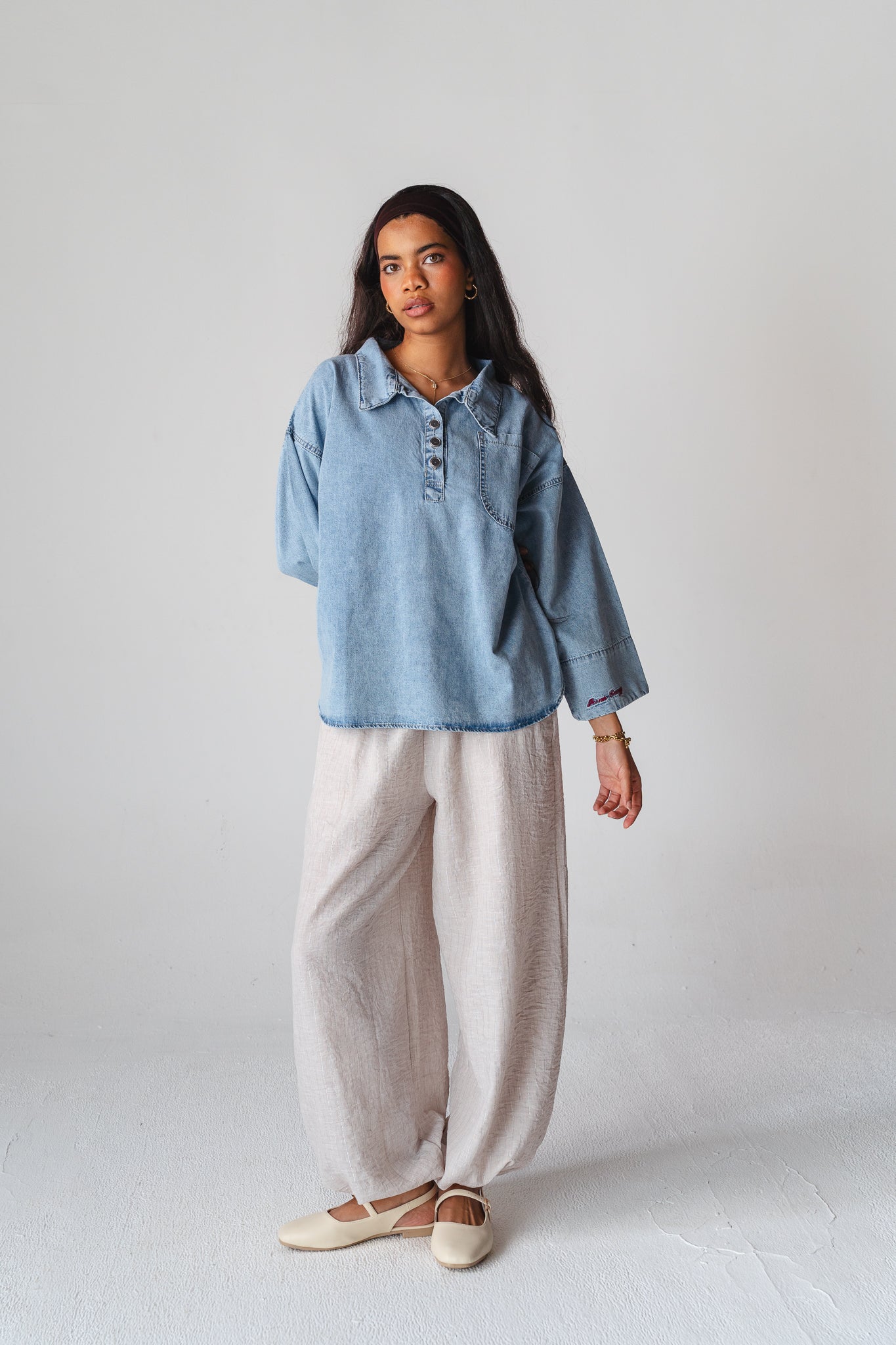 Iconic Energy light Denim top
