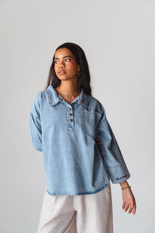 Iconic Energy light Denim top
