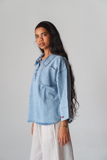 Iconic Energy light Denim top