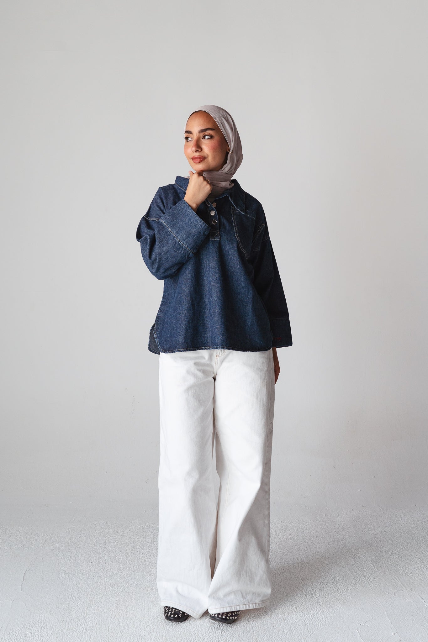 Iconic Energy Navy Denim top