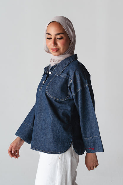 Iconic Energy Navy Denim top