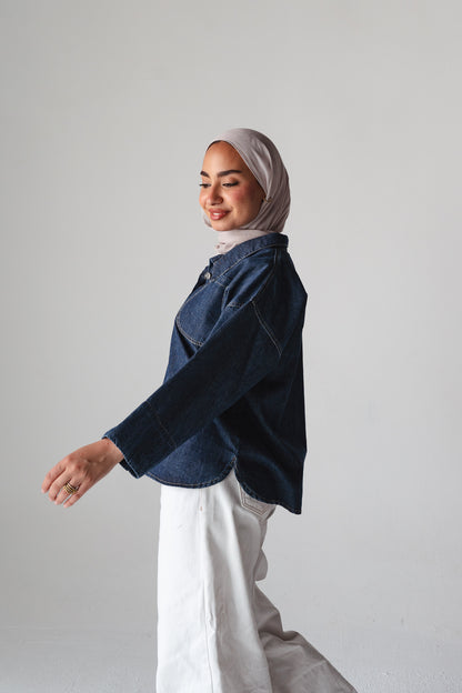 Iconic Energy Navy Denim top