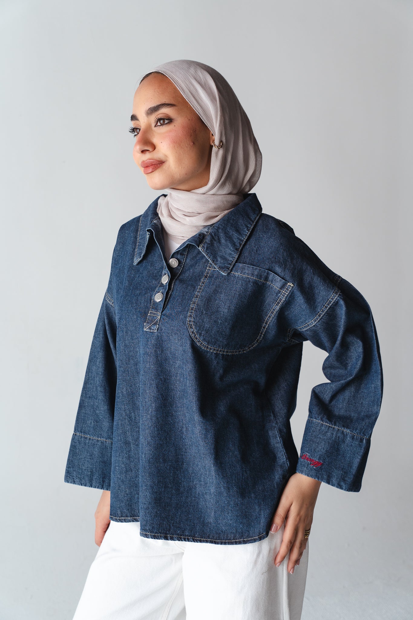 Iconic Energy Navy Denim top