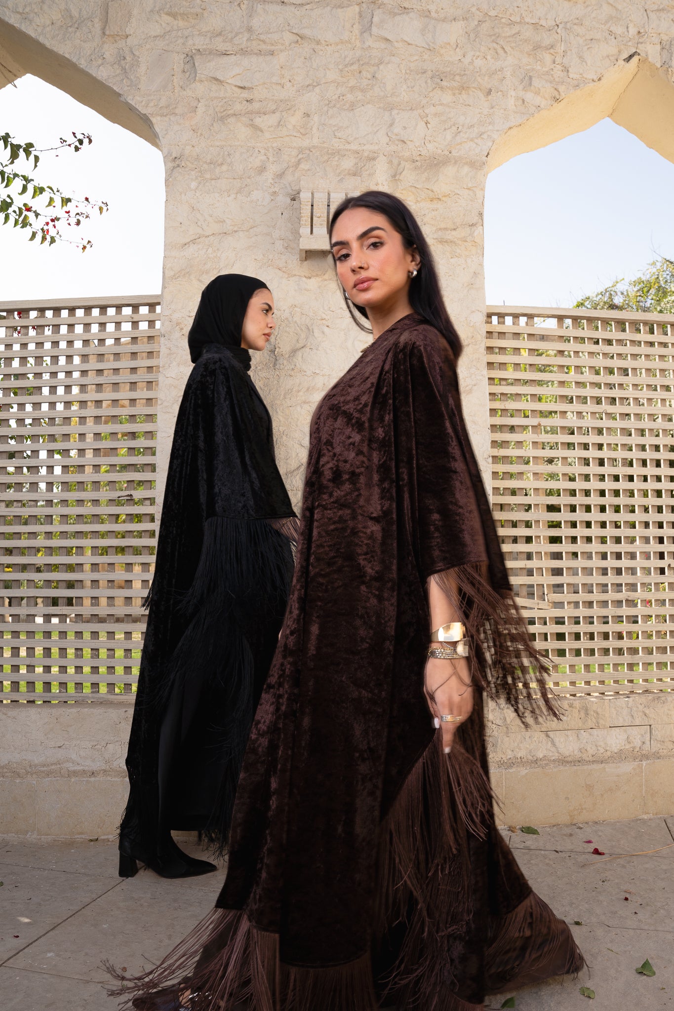 Fringe Flow Brown Cardigan