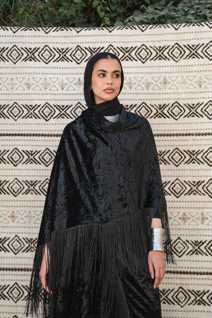 Fringe Flow Black Cardigan