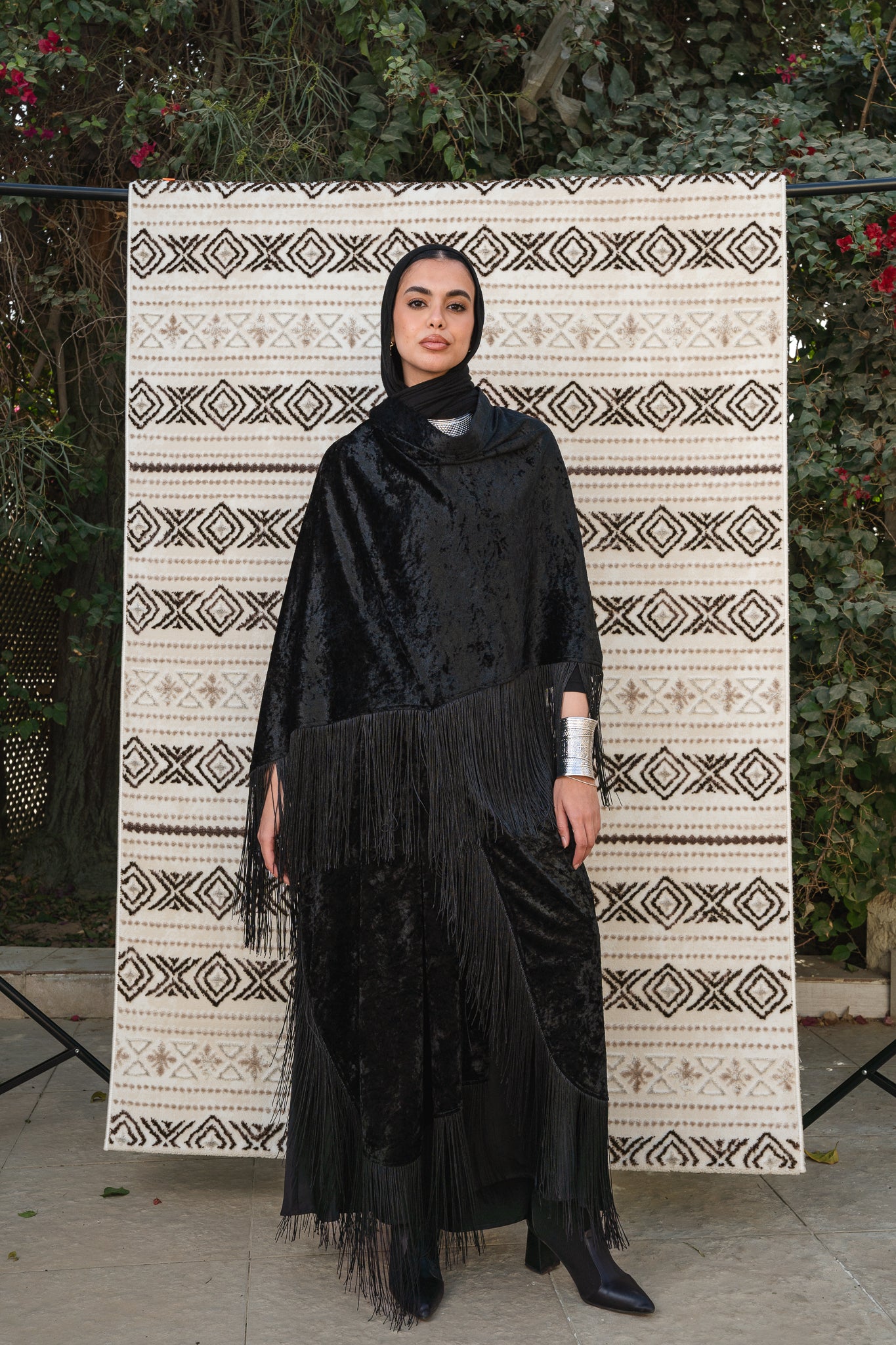 Fringe Flow Black Cardigan